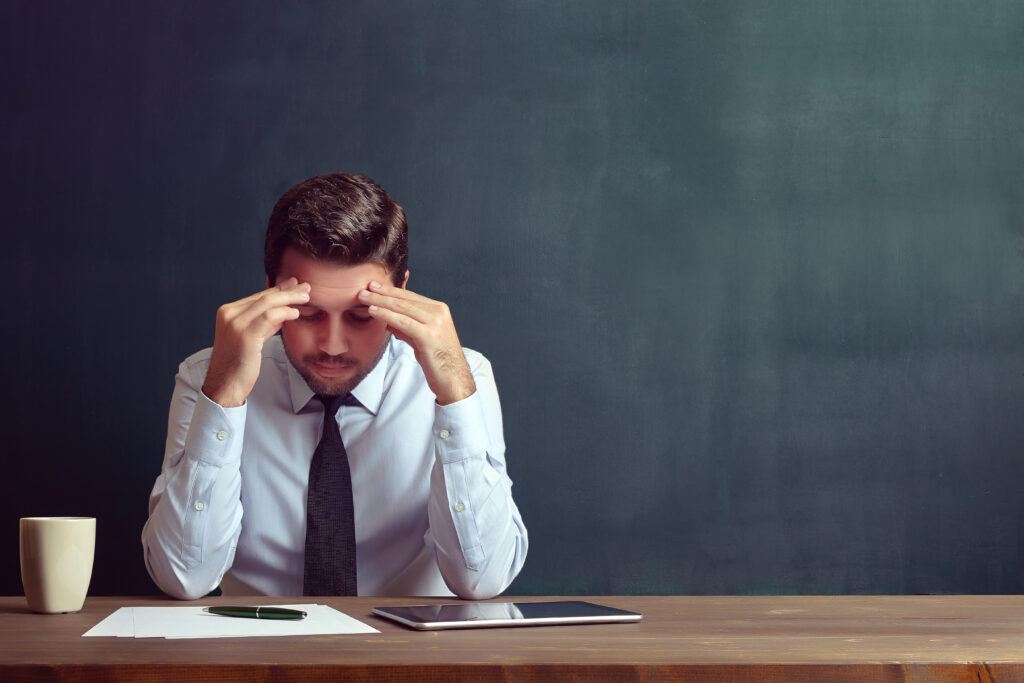 Frustrated teacher